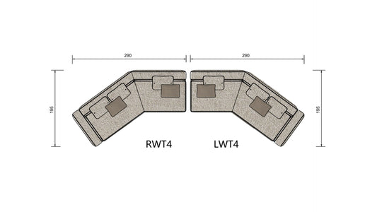 Moon Sofa with angled design
