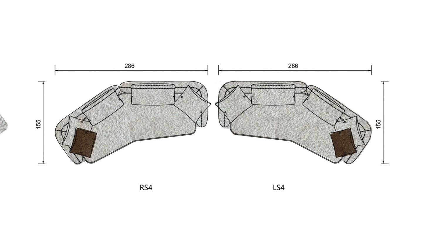 Monti Sofa with slanted angle
