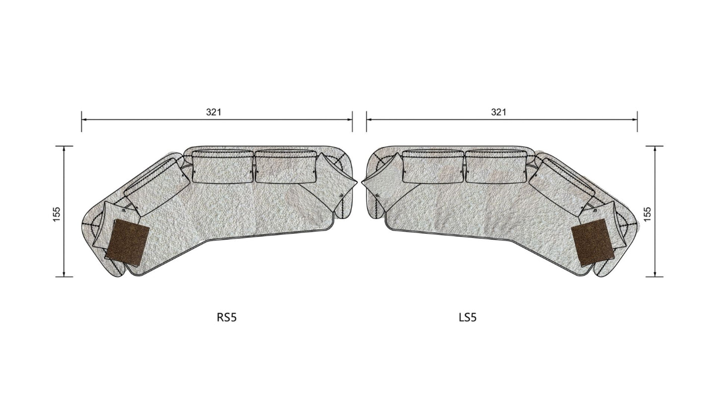 Monti Sofa with slanted angle