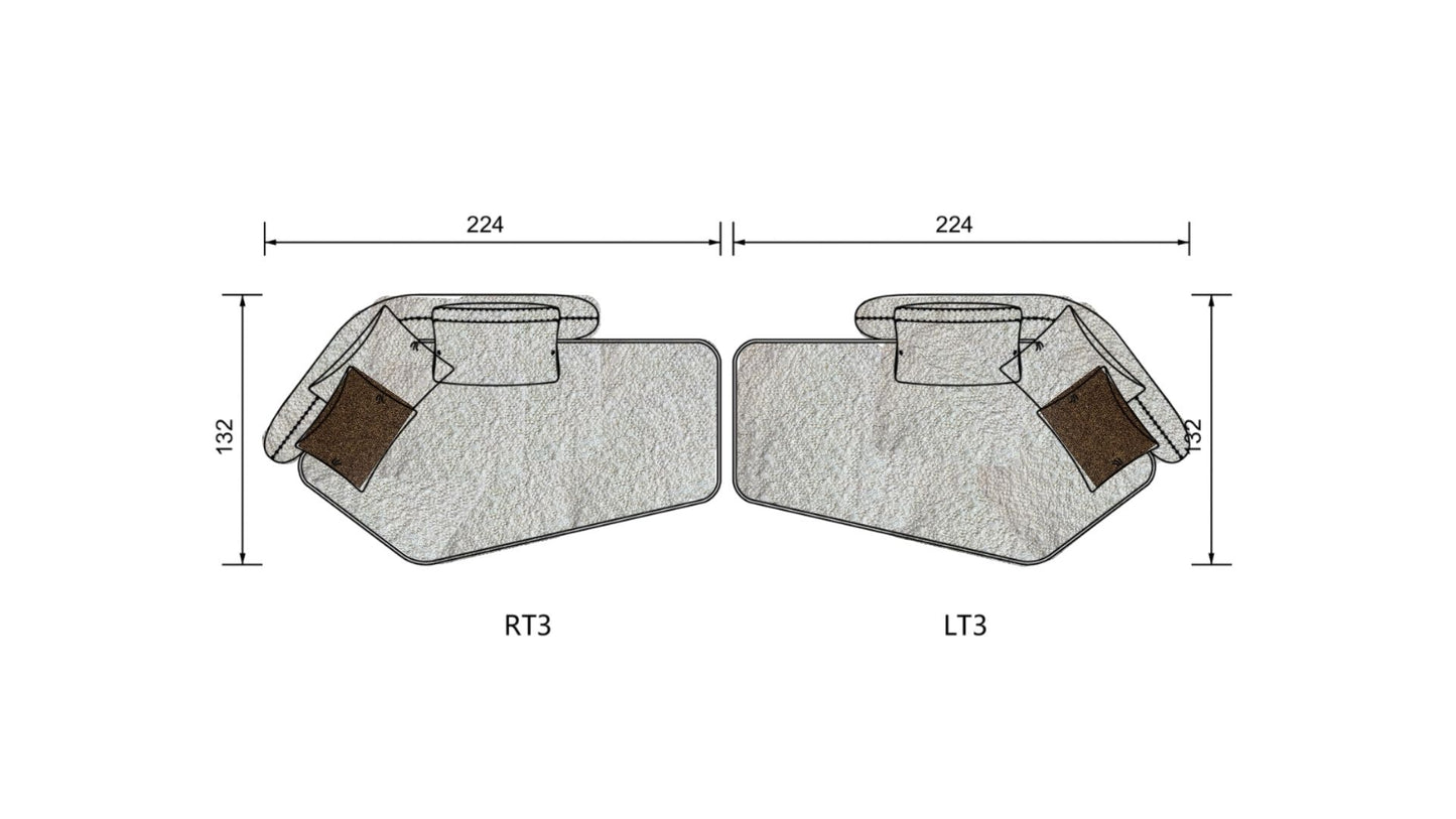 Monti Sofa with slanted angle