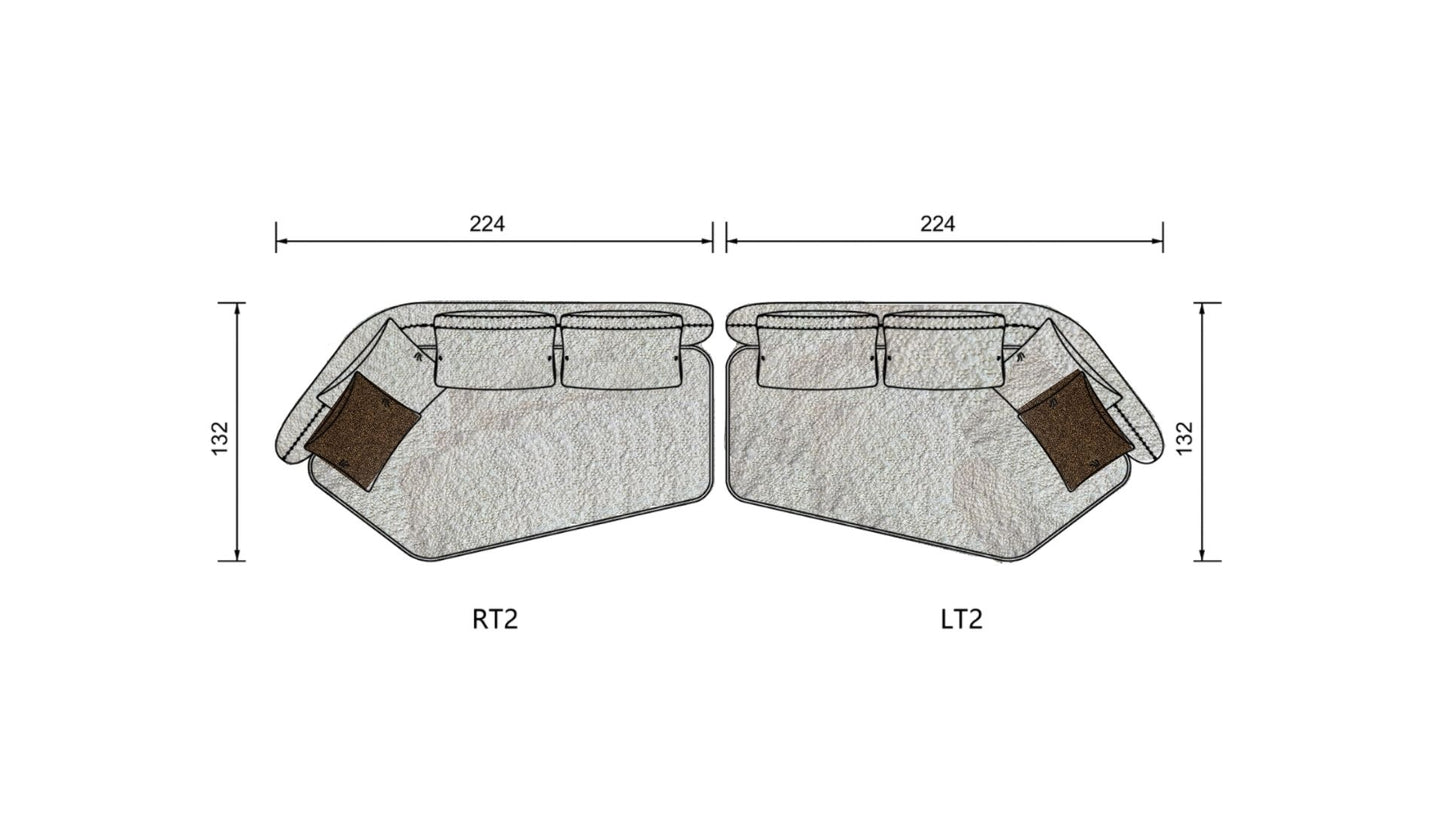 Monti Sofa with slanted angle