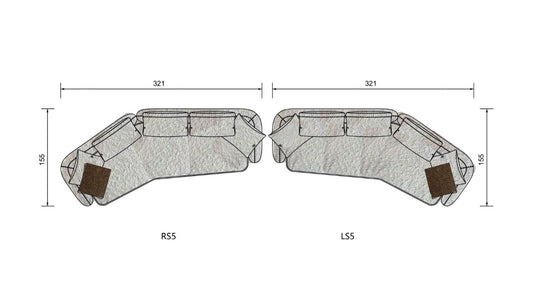 Monti Sofa with slanted angle 