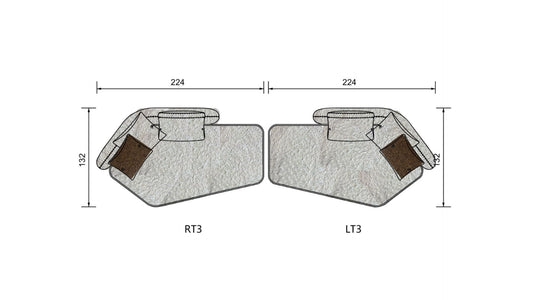 Monti Sofa with slanted angle