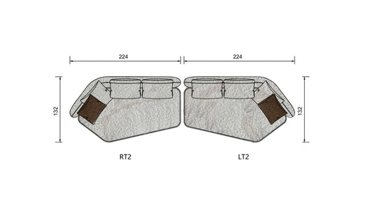 Monti Sofa with slanted angle